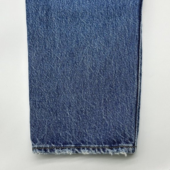 Levi’s Premium Wedgie Women's Size 27 Tapered Leg Button Fly Denim Blue Jeans - Picture 10 of 12